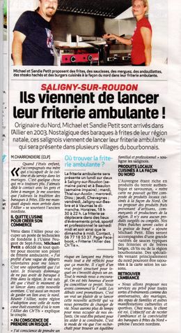 Article de journal L'Allier des Ch'tis