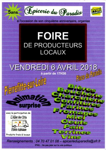 affiche foire de producteurs locaux 