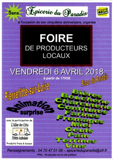 affiche foire de producteurs locaux 
